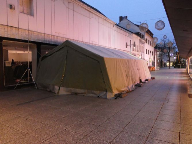 Traditionelle Erbsensuppe-Kochaktion 