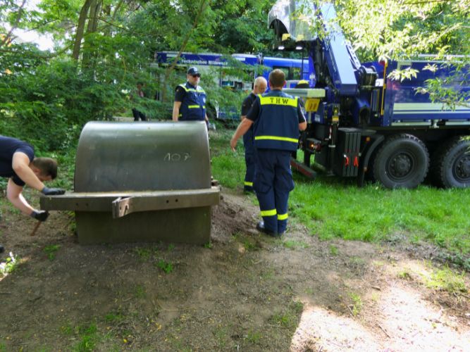 Transport der historischen Walze 