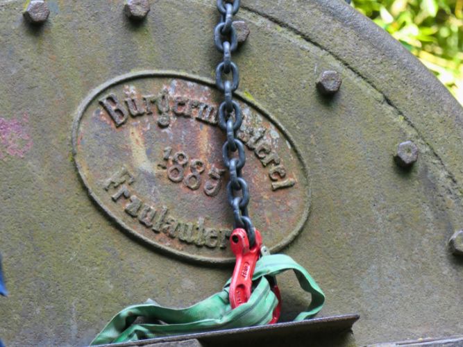 Transport der historischen Walze 